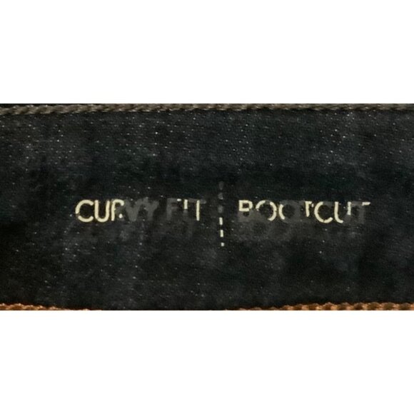 Lee Modern Series Curvy Fit Bootcut Jeans Denim Dark Wash Women Size 14 - Picture 4 of 6